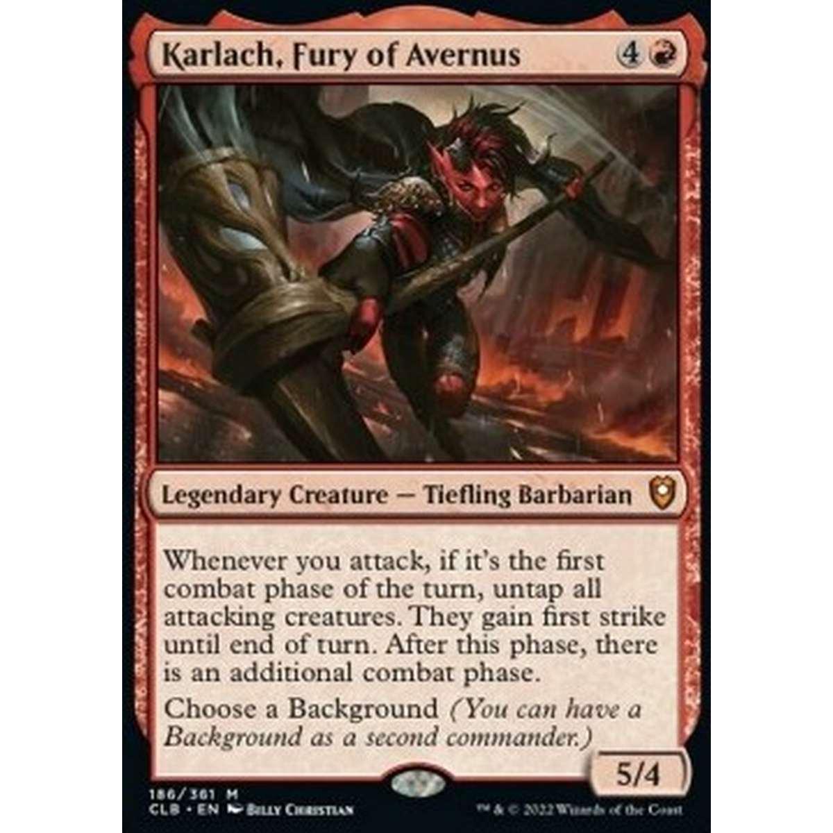 Karlach, Fury of Avernus - Karlach, Fury of Avernus - [CLB] [NM]