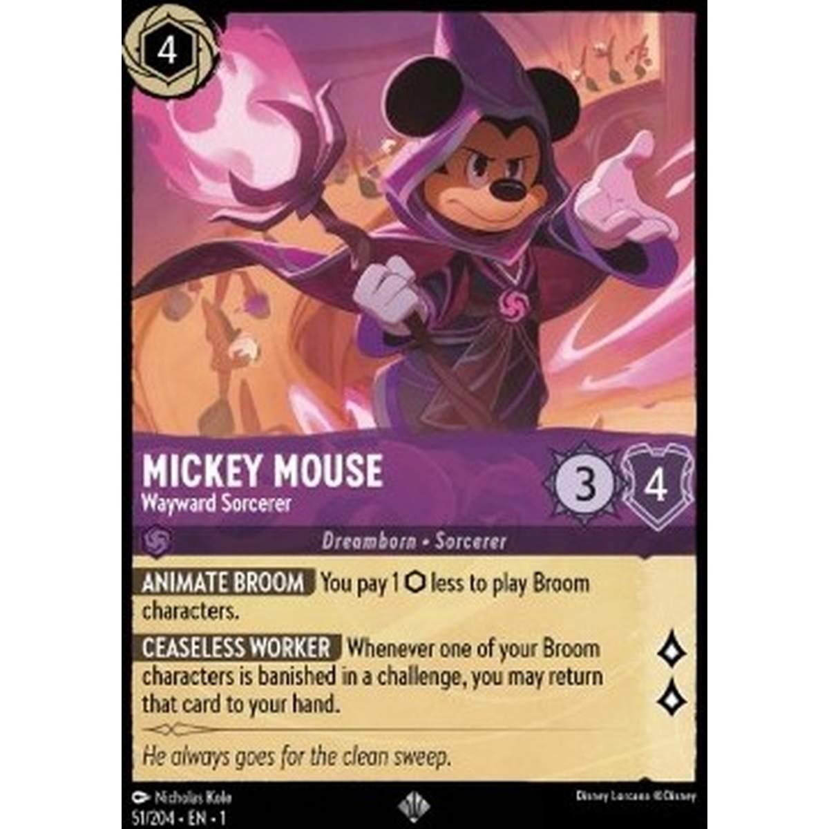 Mickey Mouse - Wayward Sorcerer (V.1) - Mickey Mouse - Wayward Sorcerer (V.1) - [1TFC] [NM] [Foil]