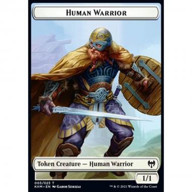 Human Warrior Token (White 1/1) - Human Warrior Token (White 1/1) - [XKHM] [NM]