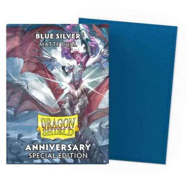 100 Buste Matte Sleeve - Blue / Silver Anniversary Edition