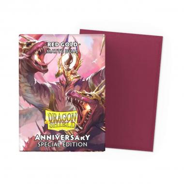 100 Buste Matte Sleeve - Red / Gold Anniversary Edition