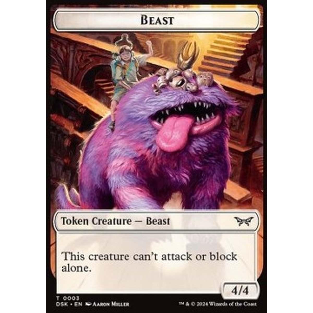 Beast Token (White 4/4) - Beast Token (White 4/4) - [TDSK] [NM]