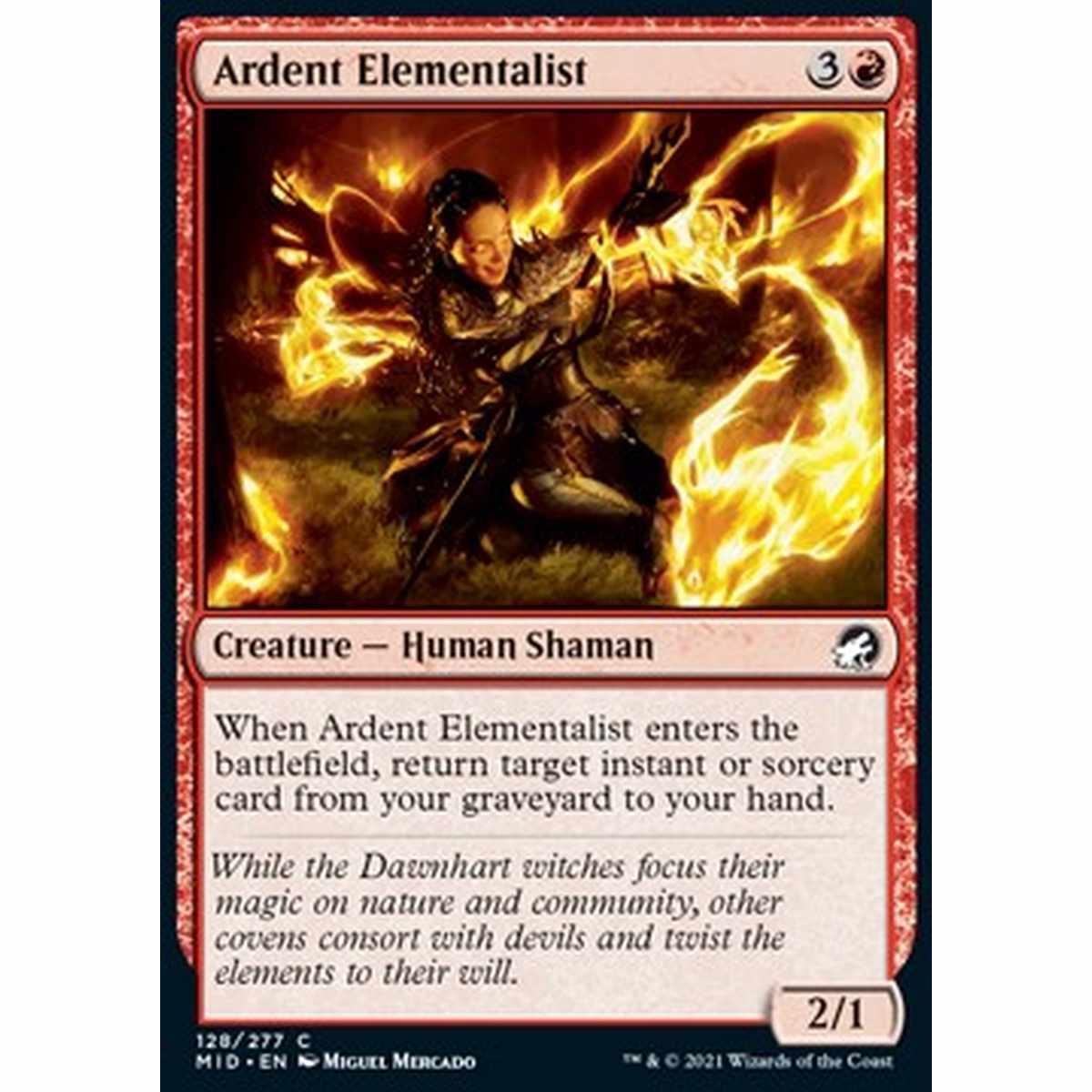Ardent Elementalist - Elementalista Ardente - [MID] [NM]