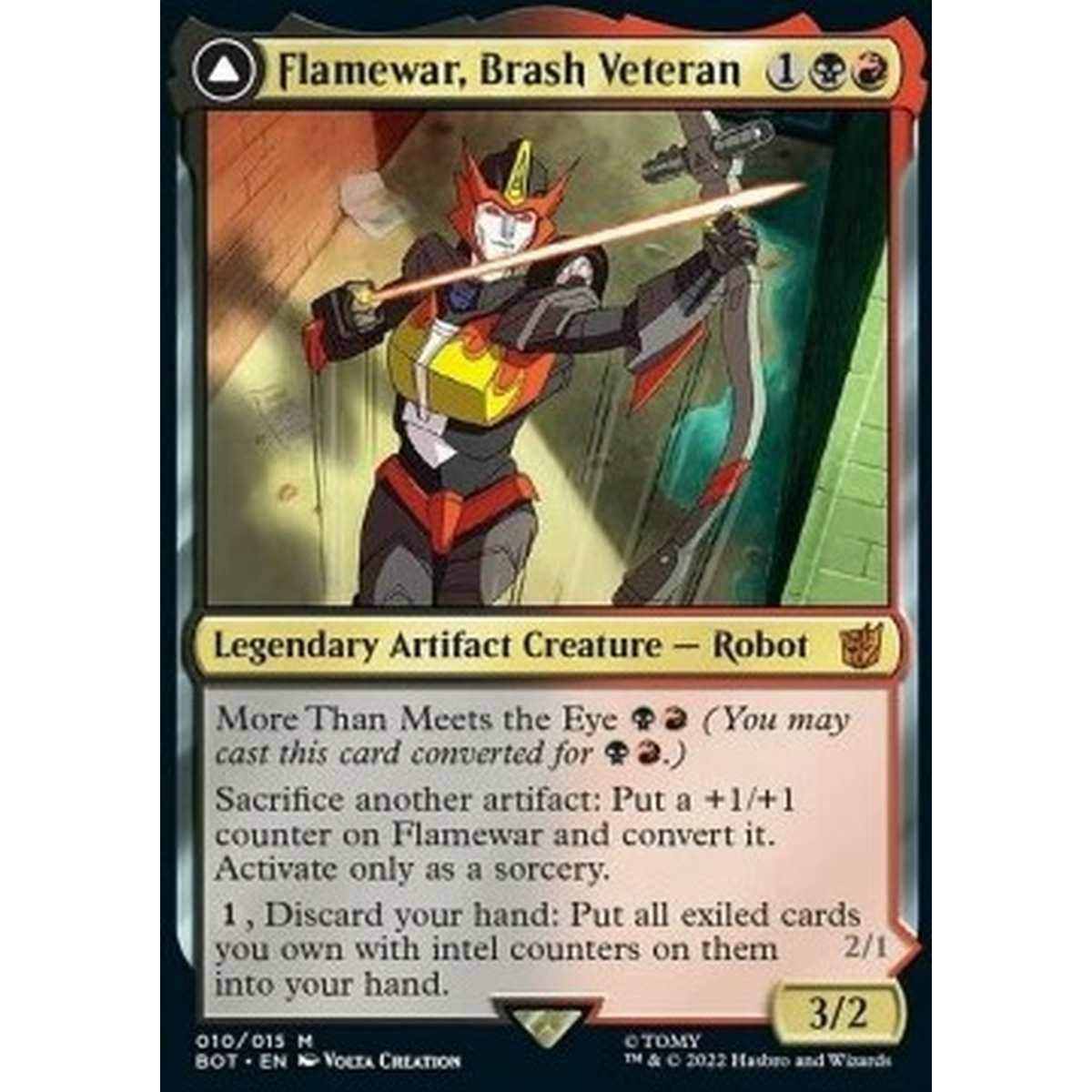 Flamewar, Brash Veteran // Flamewar, Streetwise Operative (V.1) - Flamewar, Brash Veteran // Flamewar, Streetwise Operative (V.1) - [BOT] [NM]