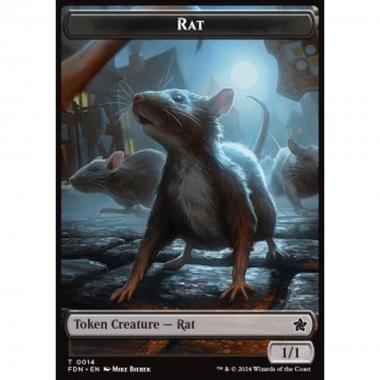 Rat Token (B 1/1) // Zombie Token (B 2/2) - Rat Token (B 1/1) // Zombie Token (B 2/2) - [TFDN] [NM]
