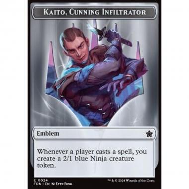 Kaito, Cunning Infiltrator Emblem // Ninja Token (U 2/1) - Kaito, Cunning Infiltrator Emblem // Ninja Token (U 2/1) - [TFDN] [NM]