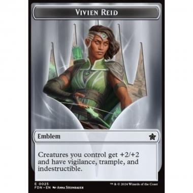 Vivien Reid Emblem // Elf Warrior Token (G 1/1) - Vivien Reid Emblem // Elf Warrior Token (G 1/1) - [TFDN] [NM]