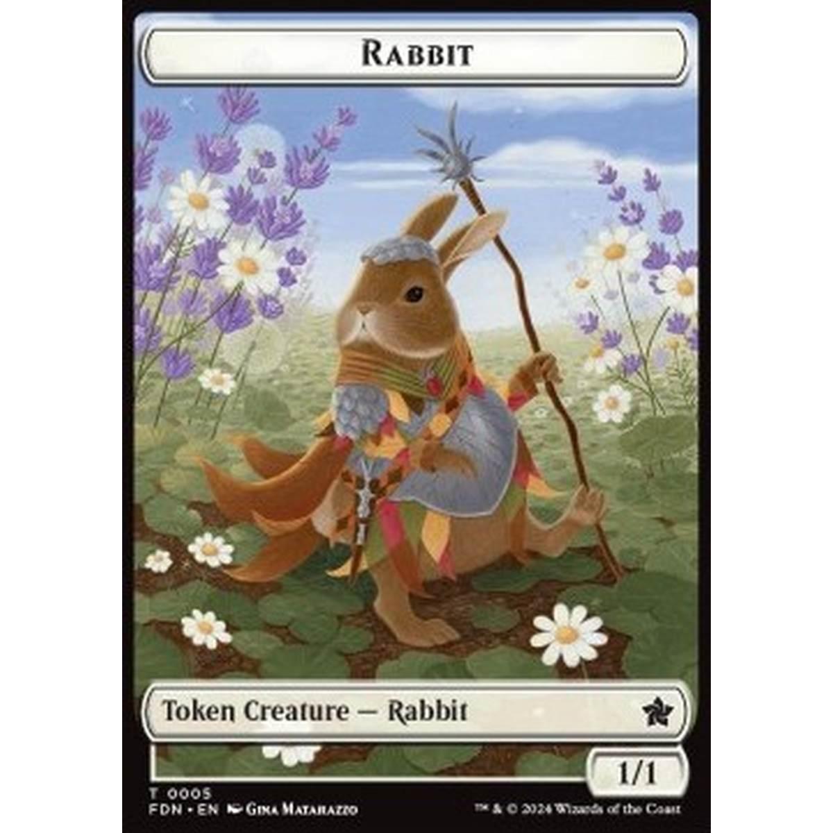 Rabbit Token (W 1/1) // Soldier Token (W 1/1) - Rabbit Token (W 1/1) // Soldier Token (W 1/1) - [TFDN] [NM]