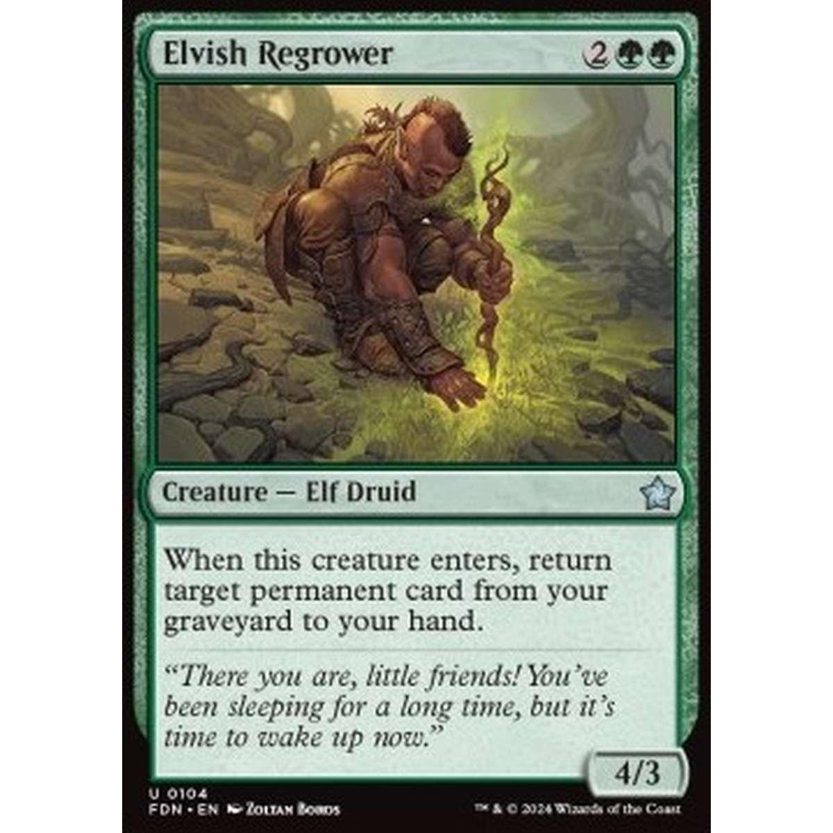 Elvish Regrower - Elvish Regrower - [FDN] [NM]