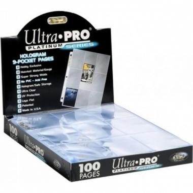 100 FOGLI Platinum 9 Tasche Pagine per Album ad Anelli (11 fori)