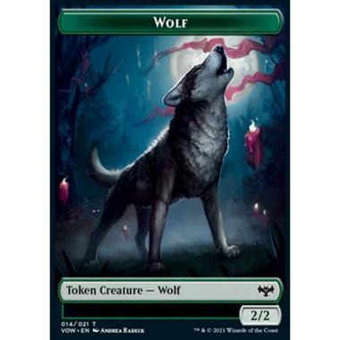 Wolf Token (Green 2/2) - Wolf Token (Green 2/2) - [XVOW] [NM]