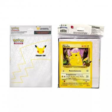 Raccoglitore Album Portfolio Pokemon Jumbo + carta Pikachu anniversario