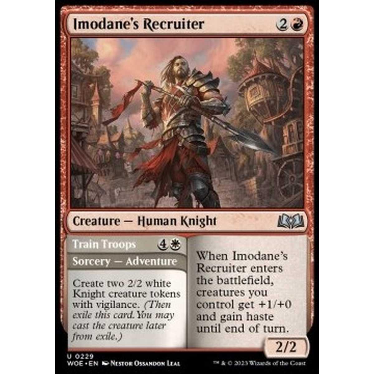 Imodane's Recruiter // Train Troops - Imodane's Recruiter // Train Troops - [WOE] [NM]
