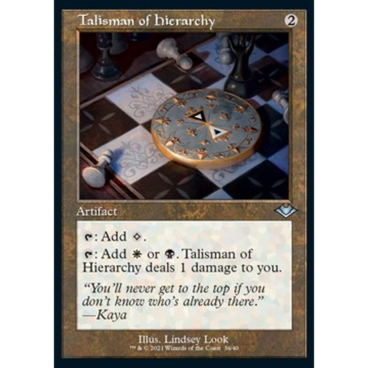 Talisman of Hierarchy (V.1) - Talismano della Gerarchia (V.1) - [RMH2] [NM] [Foil]