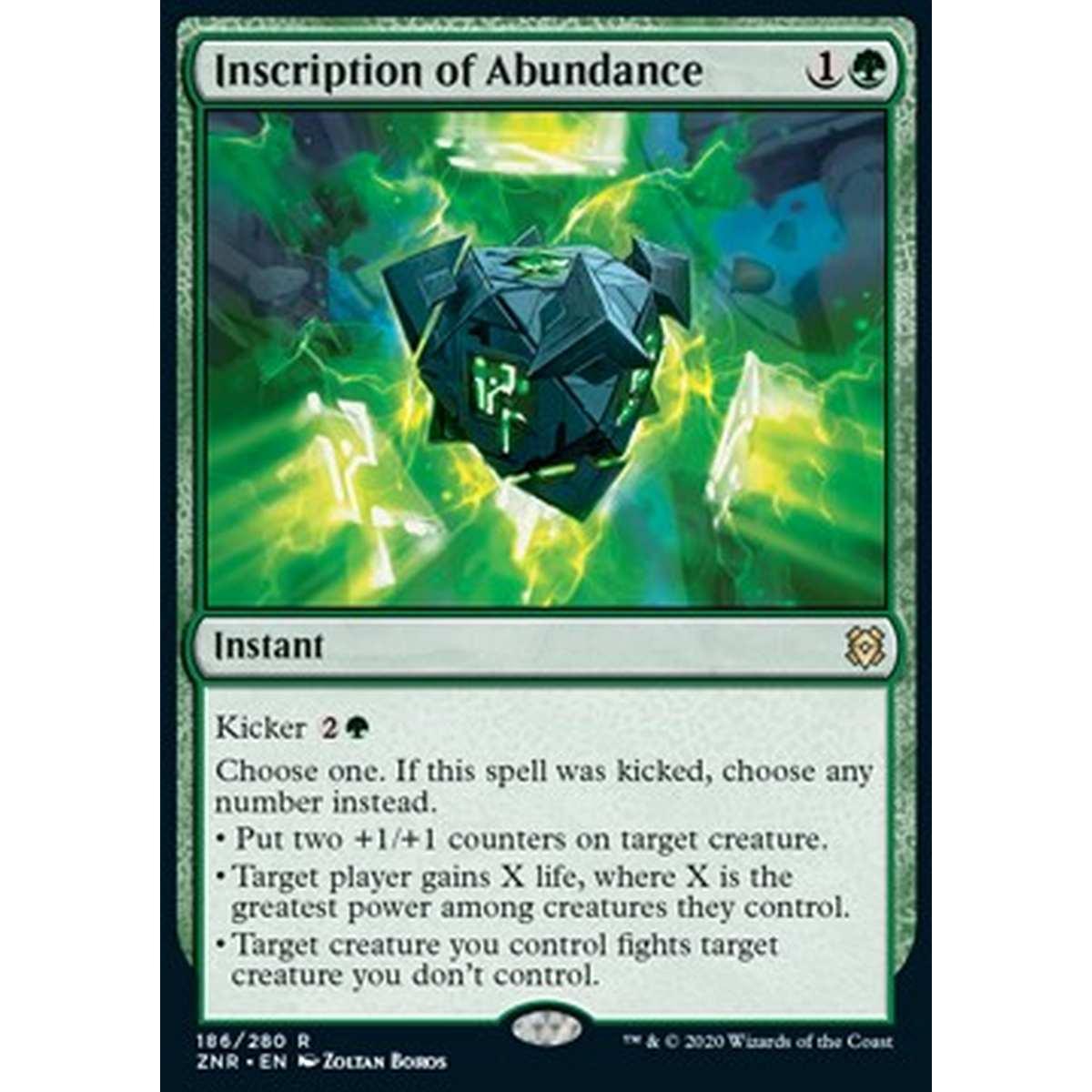 Inscription of Abundance - Inscription of Abundance - [ZNR][NM]