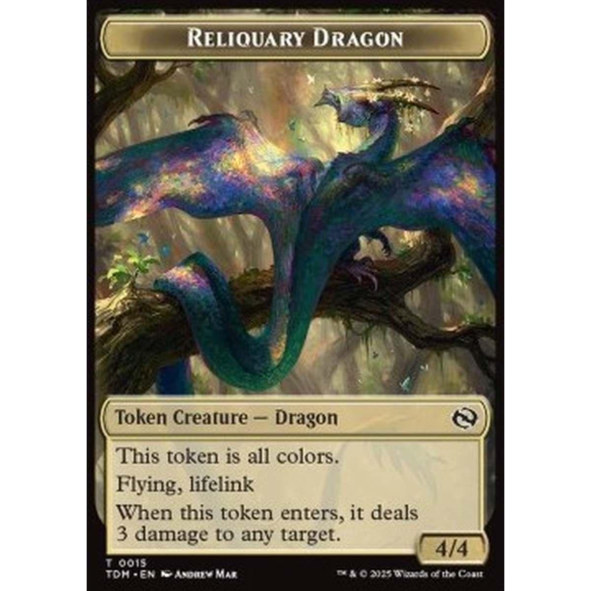 Reliquary Dragon Token (RGW 4/4) // Dragon Token (R 4/4) - Reliquary Dragon Token (RGW 4/4) // Dragon Token (R 4/4) - [TTDM][NM]