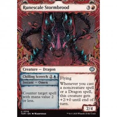 Runescale Stormbrood // Chilling Screech - Runescale Stormbrood // Chilling Screech - [XTDM][NM] [Foil]