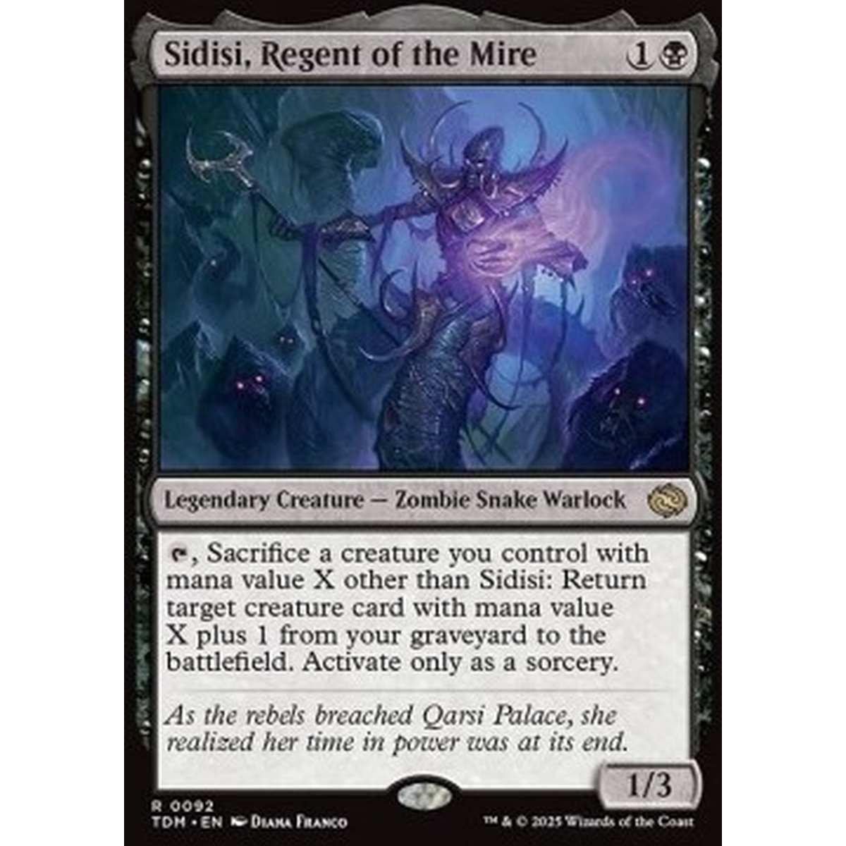 Sidisi, Regent of the Mire - Sidisi, Regent of the Mire - [TDM][NM] [Foil]
