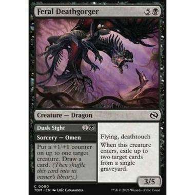 Feral Deathgorger // Dusk Sight - Feral Deathgorger // Dusk Sight - [TDM][NM] [Foil]