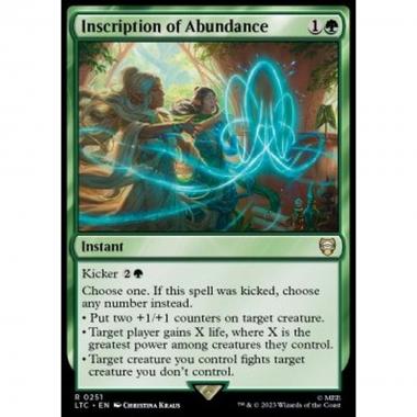 Inscription of Abundance - Iscrizione dell'Abbondanza - [LTC][NM]