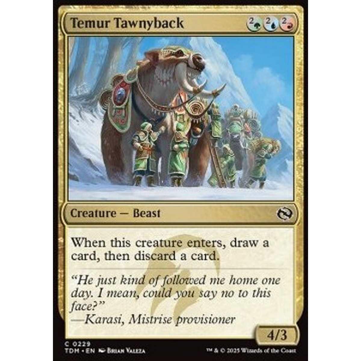 Temur Tawnyback - Temur Tawnyback - [TDM][NM] [Foil]