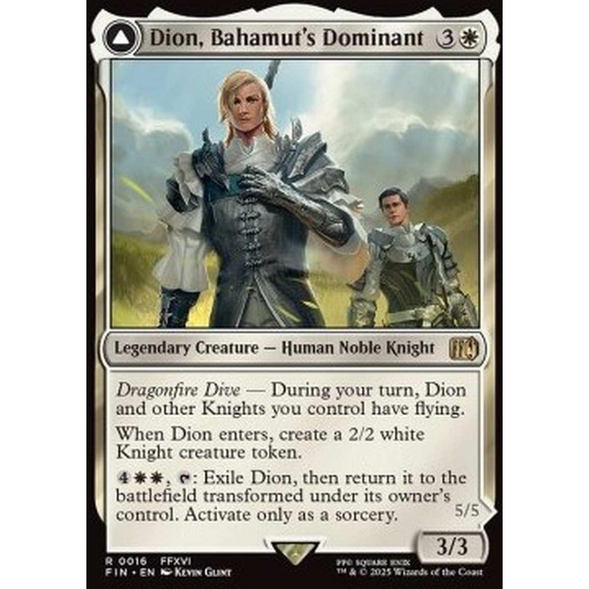 Dion, Bahamut's Dominant // Bahamut, Warden of Light - Dion, Bahamut's Dominant // Bahamut, Warden of Light - [FIN][NM]