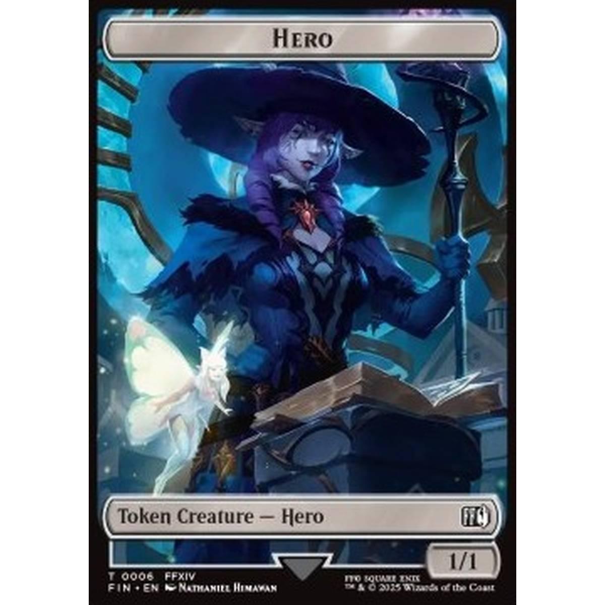 Hero Token (W 1/1) // Treasure Token (V.5) - Hero Token (W 1/1) // Treasure Token (V.5) - [TFIN][NM]