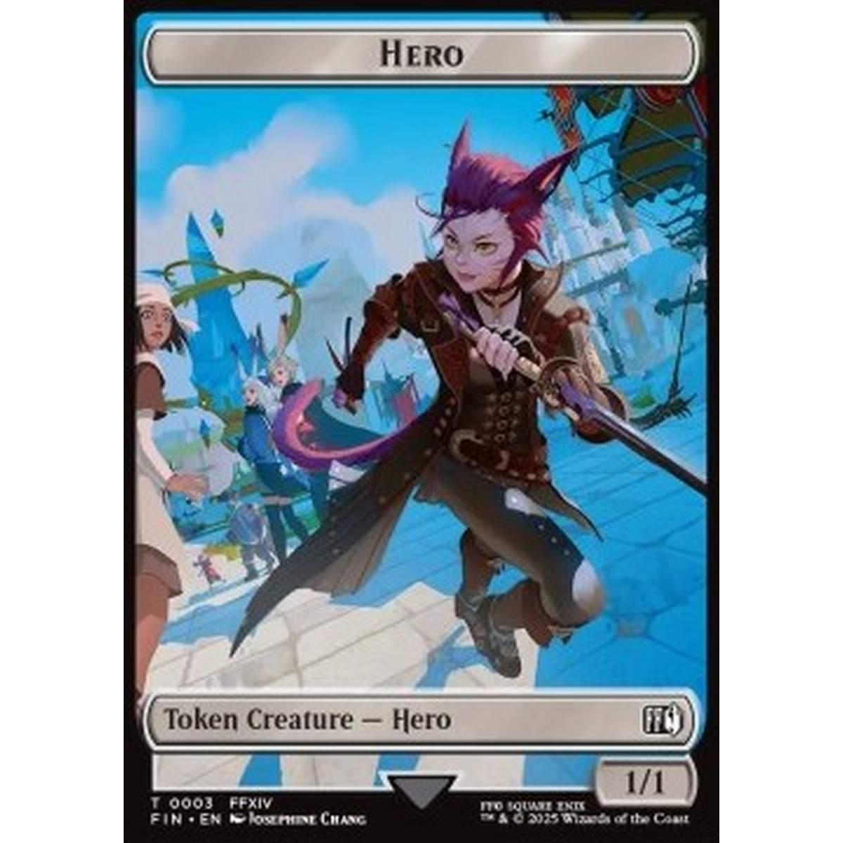 Hero Token (W 1/1) // Copy Token (V.2) - Hero Token (W 1/1) // Copy Token (V.2) - [TFIN][NM]