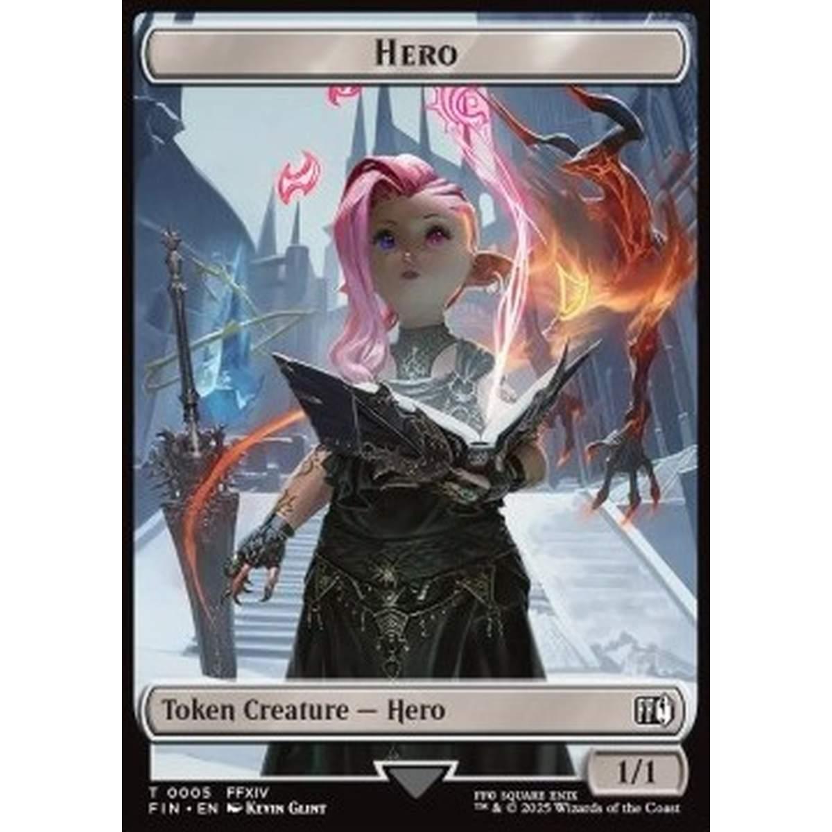 Hero Token (W 1/1) // Copy Token (V.4) - Hero Token (W 1/1) // Copy Token (V.4) - [TFIN][NM]