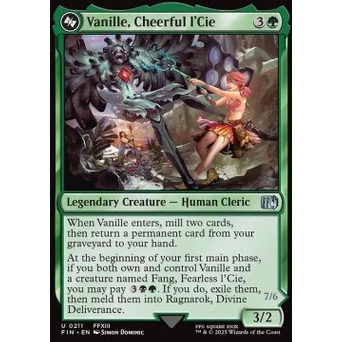 Vanille, Cheerful l'Cie // Ragnarok, Divine Deliverance - Vanille, Cheerful l'Cie // Ragnarok, Divine Deliverance - [FIN][NM] [Foil]