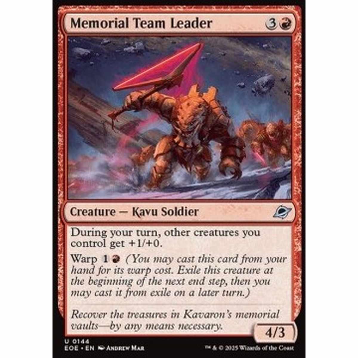 Memorial Team Leader - Memorial Team Leader - [EOE][NM]