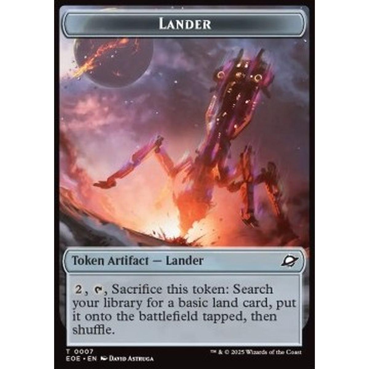 Lander Token // Human Soldier Token (W 1/1) (V.2) - Lander Token // Human Soldier Token (W 1/1) (V.2) - [TEOE][NM]