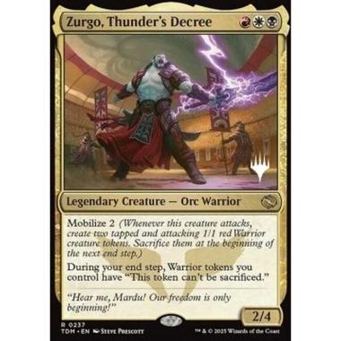 Zurgo, Thunder's Decree (V.2) - Zurgo, Thunder's Decree (V.2) - [PTDM][NM] [Foil]