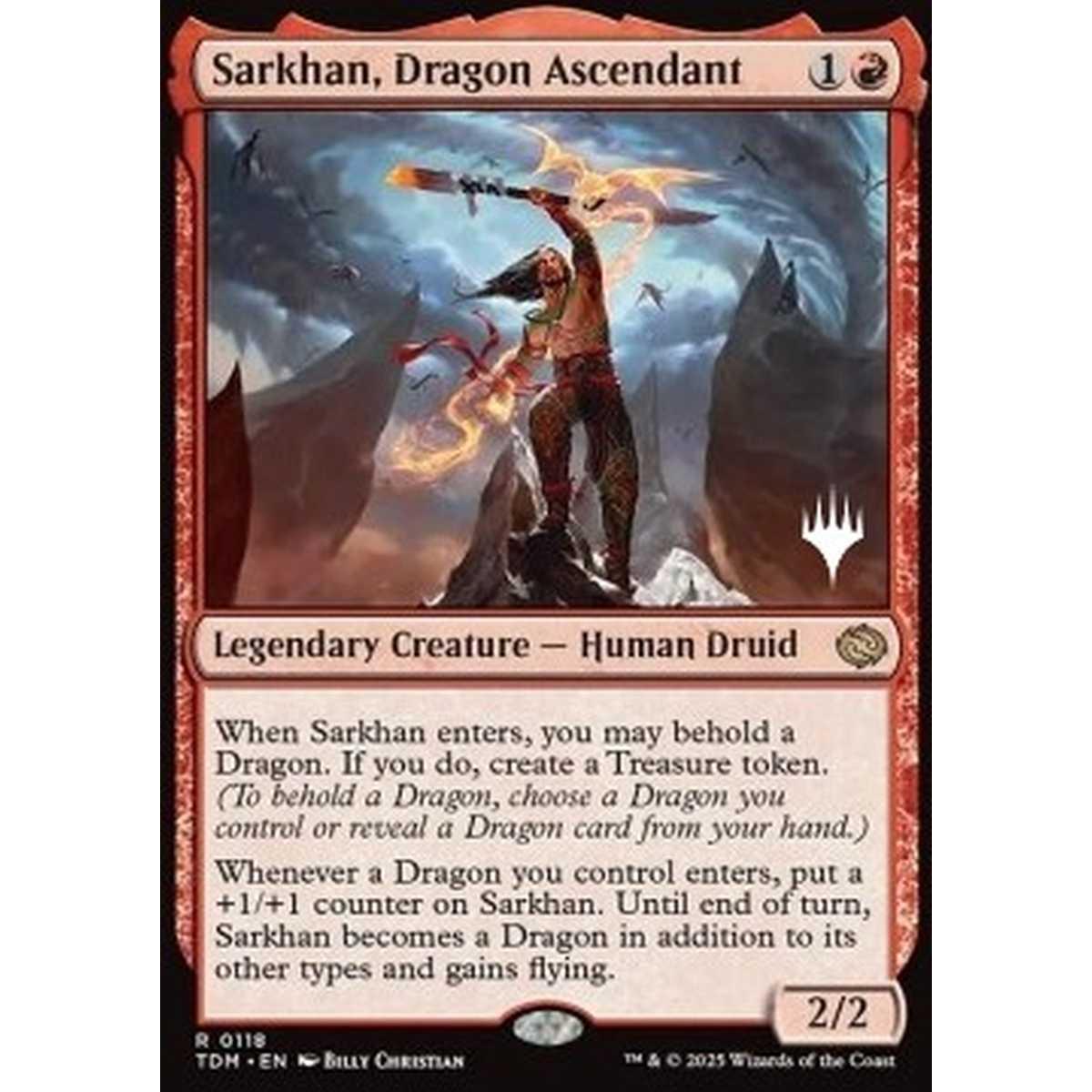 Sarkhan, Dragon Ascendant (V.2) - Sarkhan, Dragon Ascendant (V.2) - [PTDM][NM] [Foil]