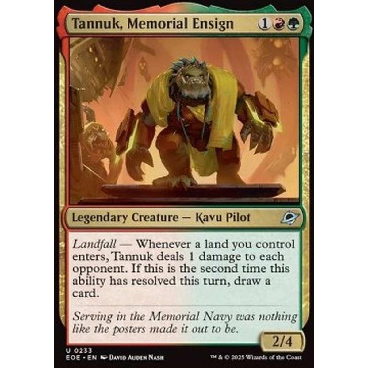 Tannuk, Memorial Ensign - Tannuk, Memorial Ensign - [EOE][NM] [Foil]