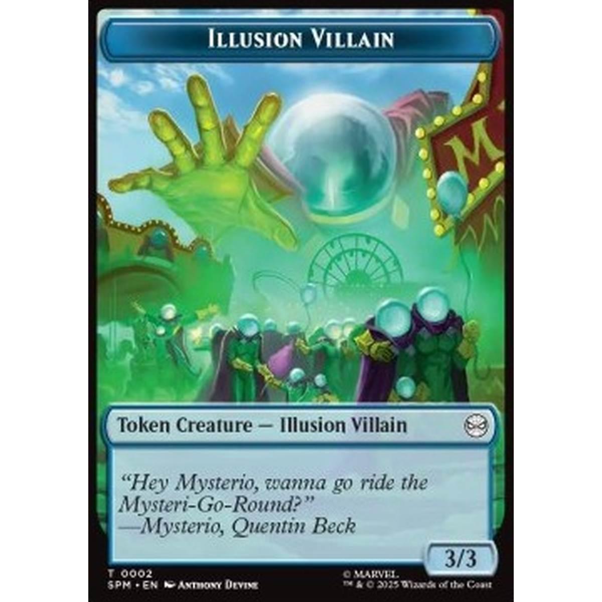 Illusion Villain Token (U 3/3) // Spider Token (G 2/1) - Illusion Villain Token (U 3/3) // Spider Token (G 2/1) - [TSPM][NM]