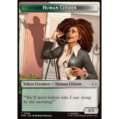 Human Citizen Token (GW 1/1) // Treasure Token - Human Citizen Token (GW 1/1) // Treasure Token - [TSPM][NM]