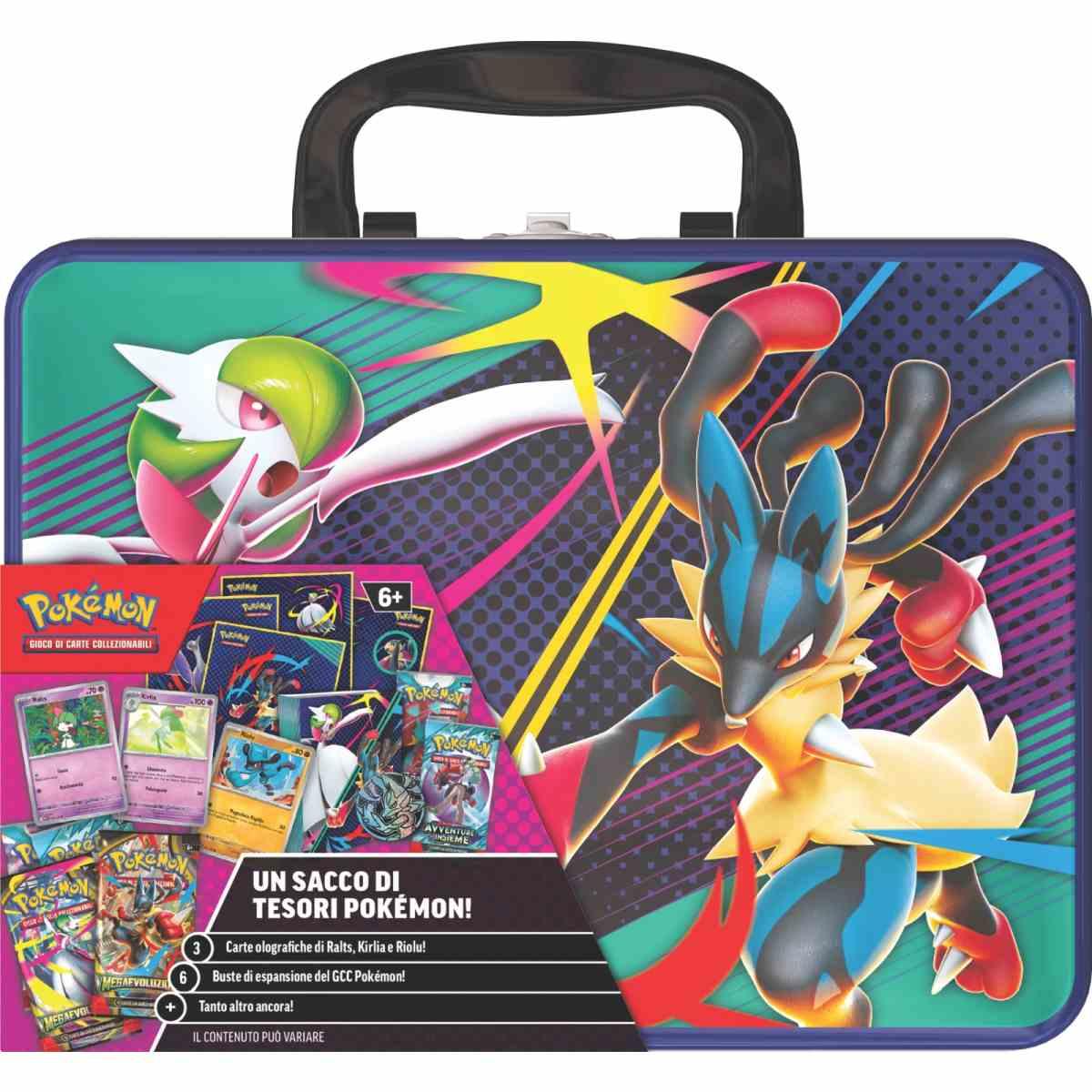 Valigetta Bauletto Tin da Collezione Mega Gardevoir e Lucario ITA