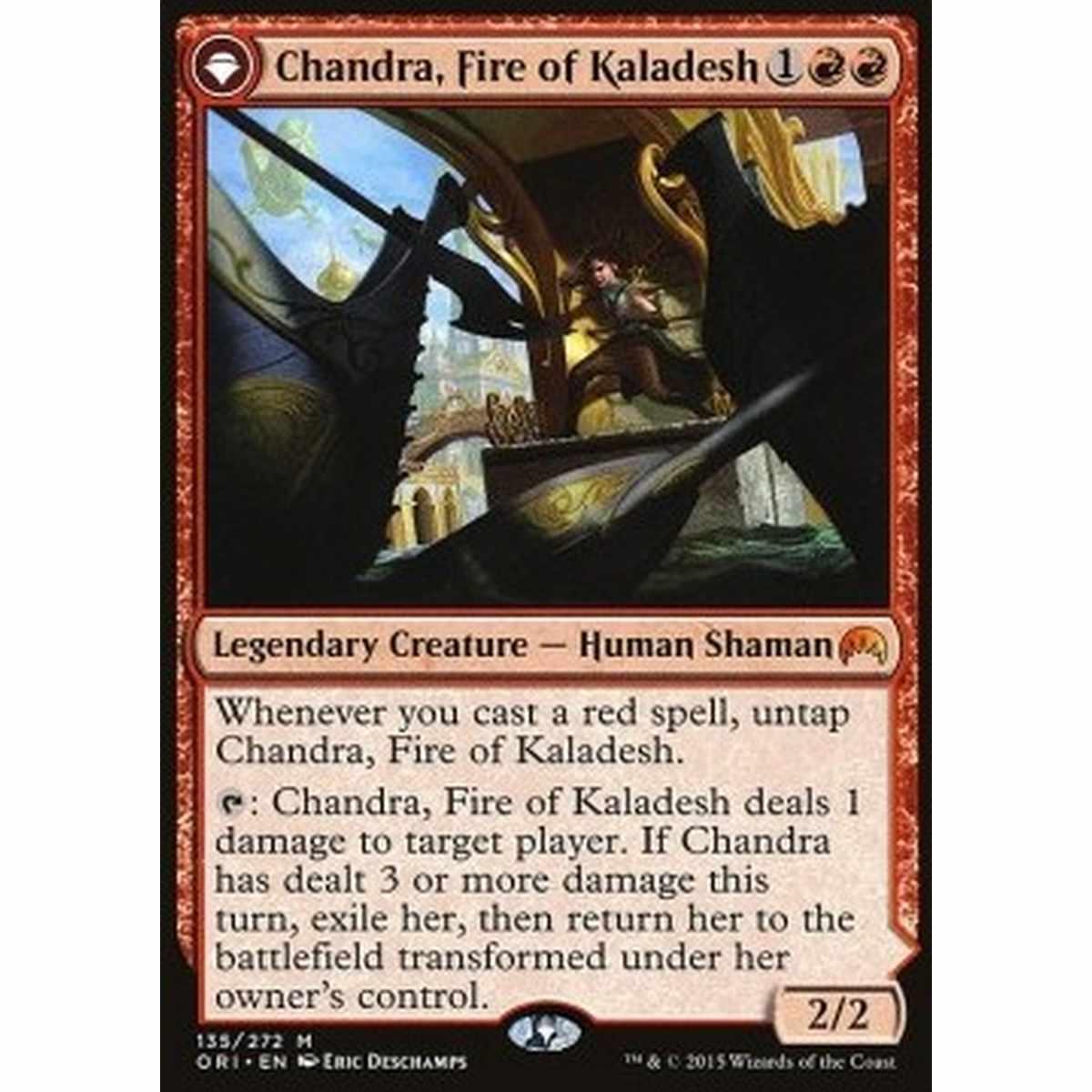 Chandra, Fire of Kaladesh // Chandra, Roaring Flame - Chandra, Fuoco di Kaladesh // Chandra, Fiamma Ruggente - [ORI][EX]