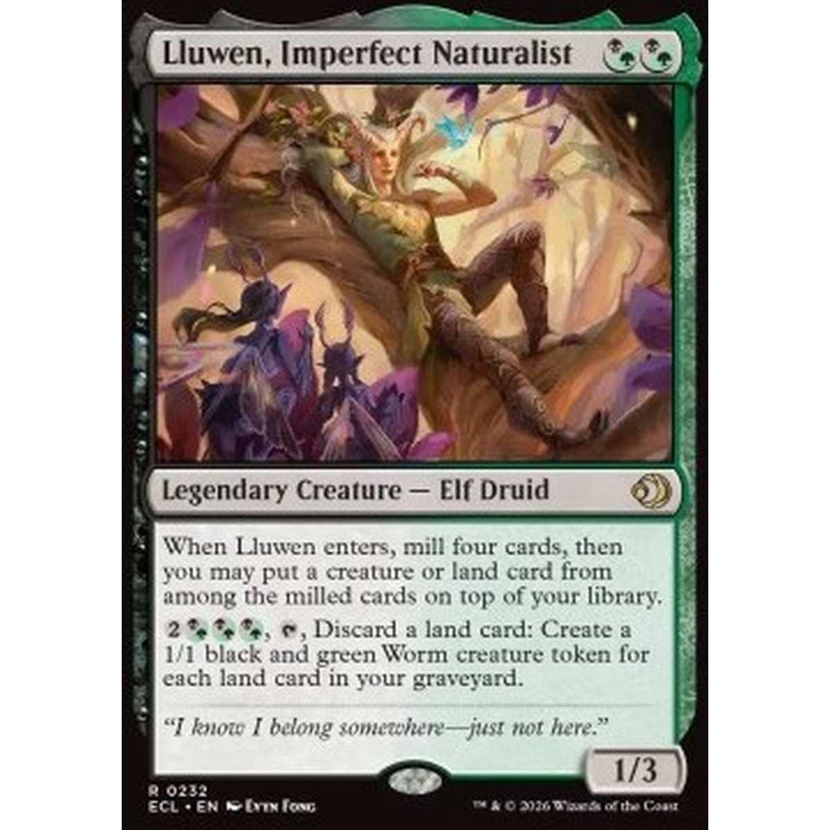 Lluwen, Imperfect Naturalist - Lluwen, Imperfect Naturalist - [ECL][NM] [Foil]