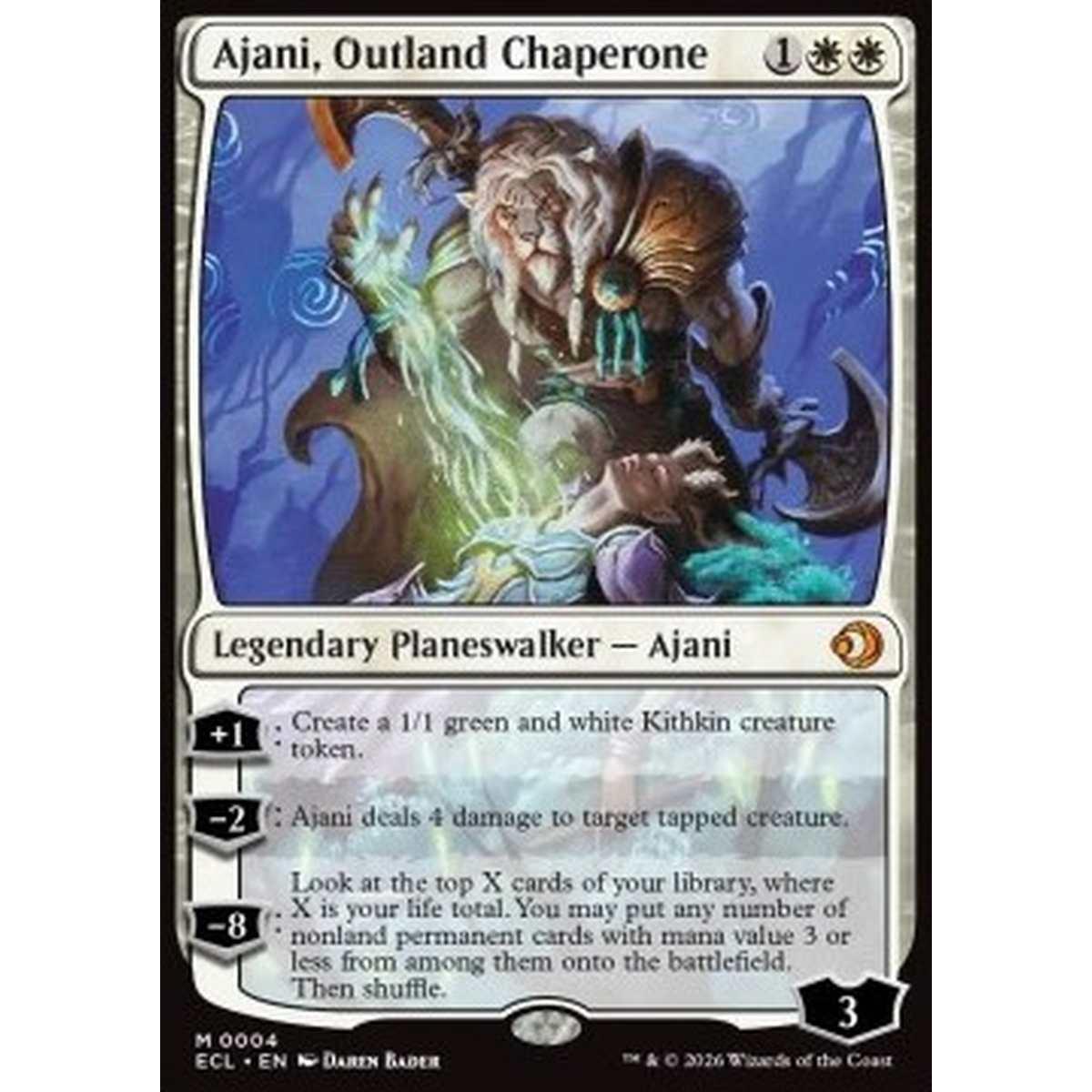 Ajani, Outland Chaperone - Ajani, Outland Chaperone - [ECL][NM] [Foil]