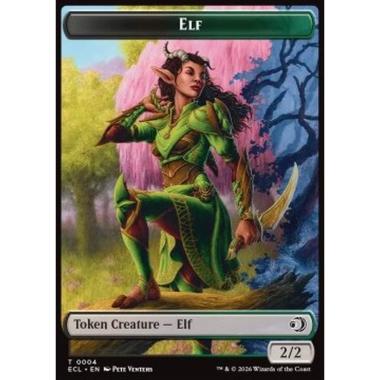 Elf Token (BG 2/2) // Kithkin Token (GW 1/1) - Elf Token (BG 2/2) // Kithkin Token (GW 1/1) - [TECL][NM]