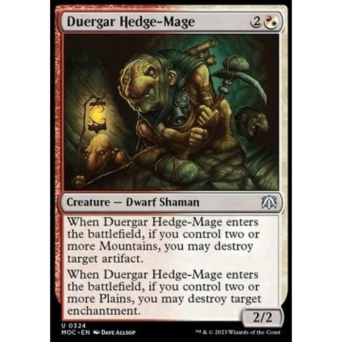 Duergar Hedge-Mage - Duergar Mago Ambulante - [MOC][NM]