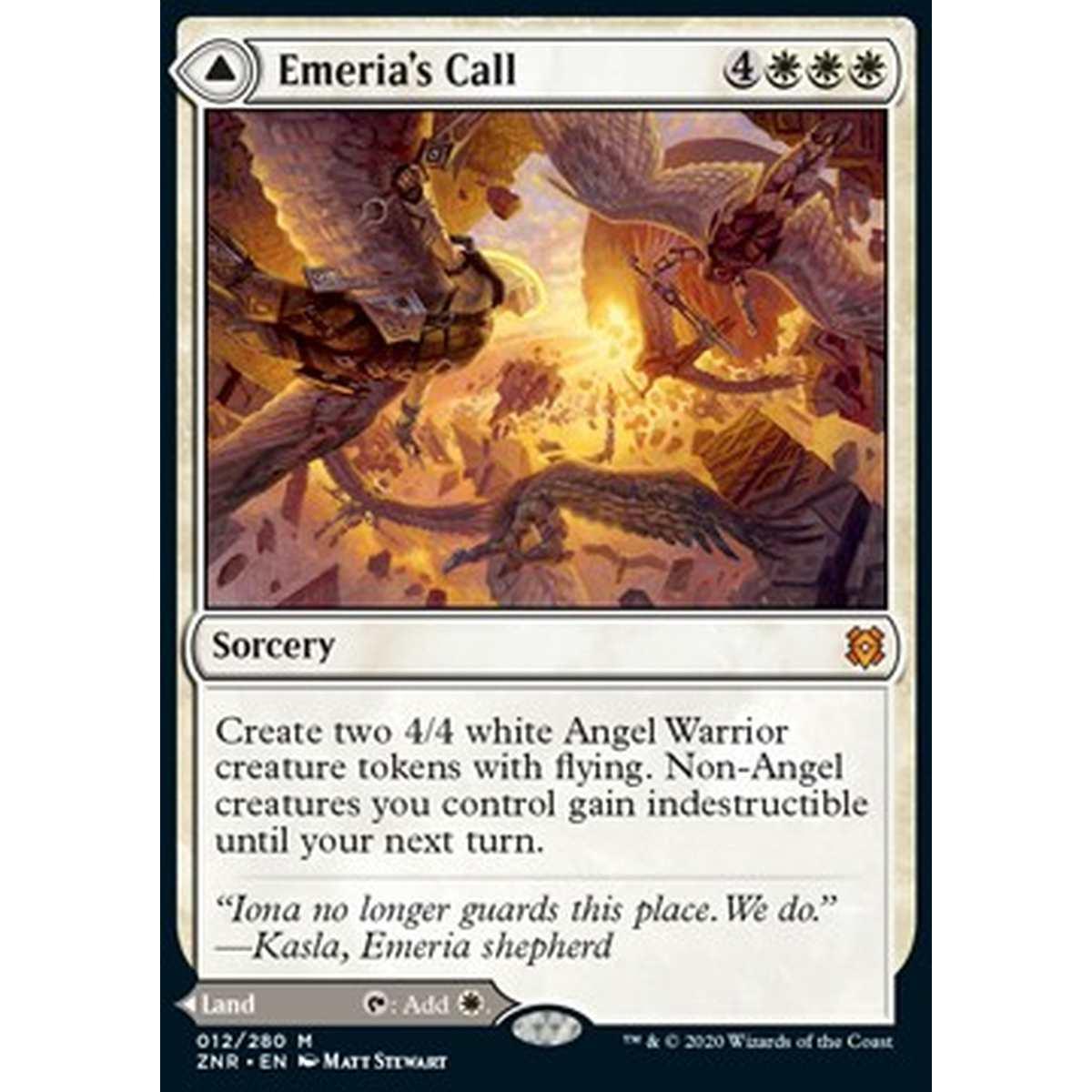 Emeria's Call // Emeria, Shattered Skyclave - Emeria's Call // Emeria, Shattered Skyclave - [ZNR][NM]