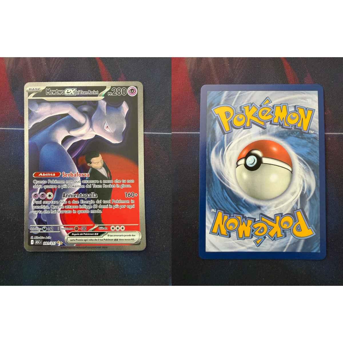 Team Rocket's Mewtwo ex del Team Rocket - Italian Ascesa Eroica n 281 - [ASC][NM]