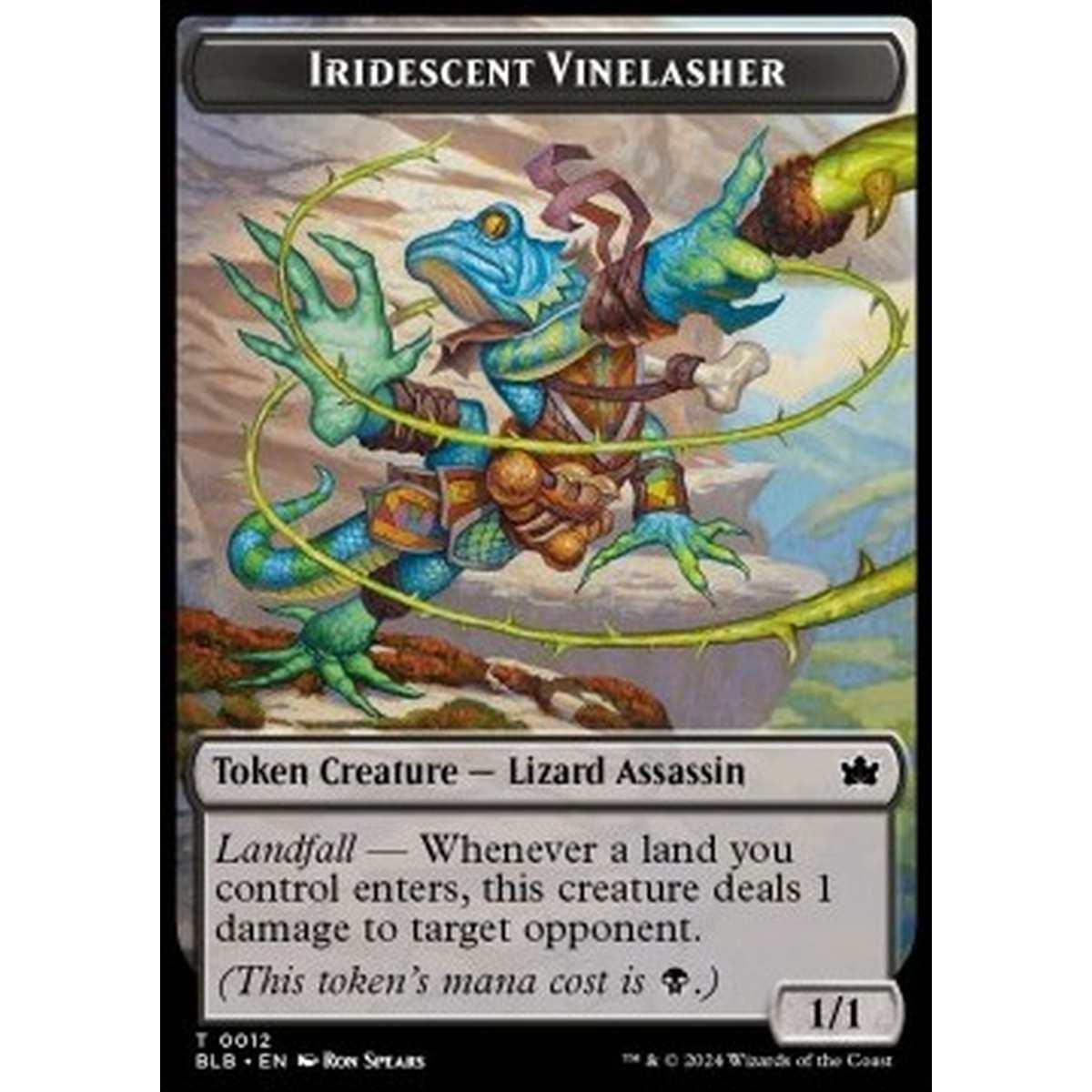 Iridescent Vinelasher Token (Black 1/1) - Iridescent Vinelasher Token (Black 1/1) - [TBLB][NM]