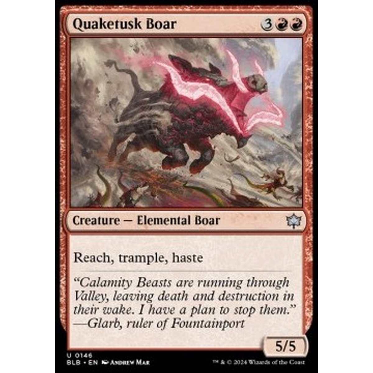 Quaketusk Boar - Quaketusk Boar - [BLB][NM] [Foil]