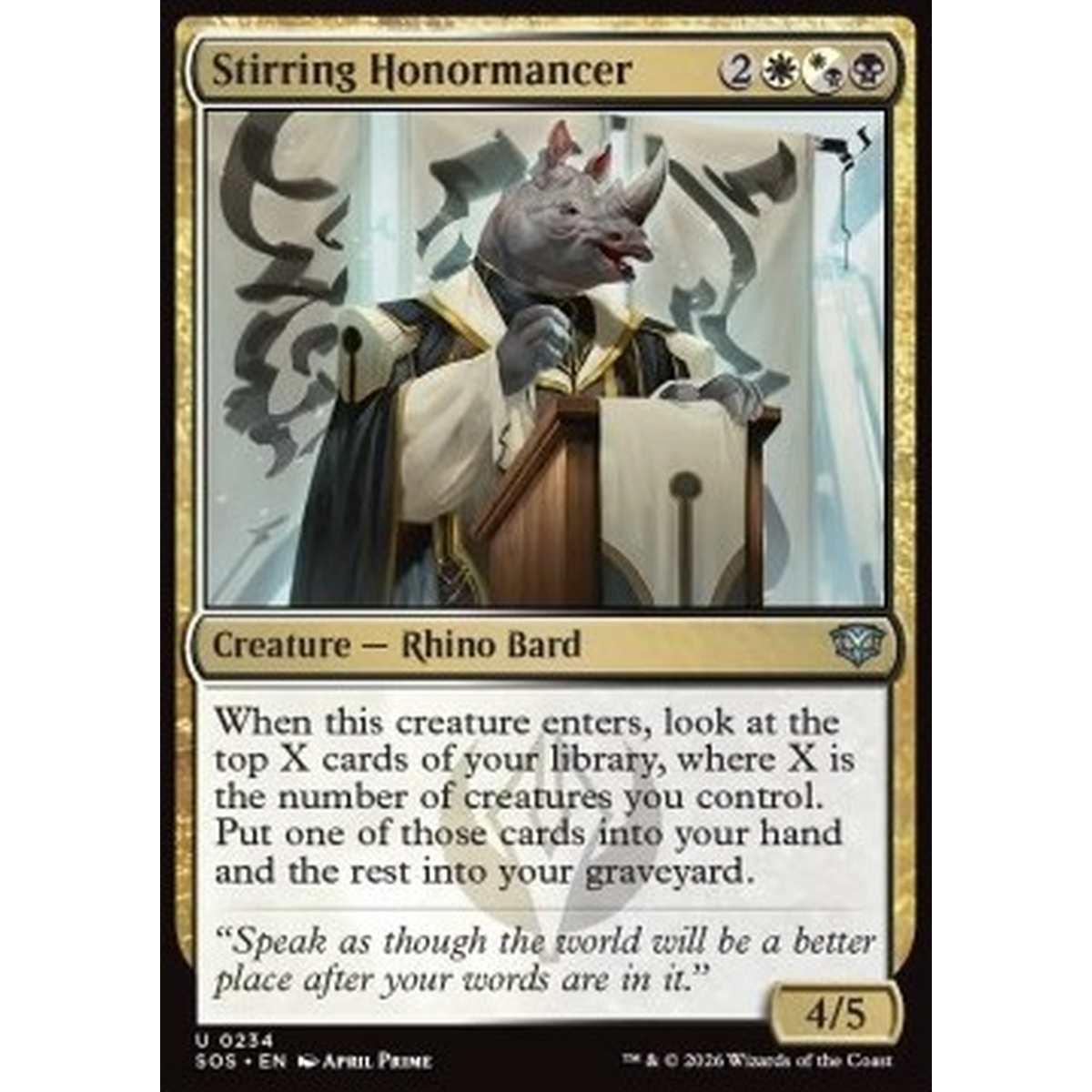 Stirring Honormancer - Stirring Honormancer - [SOS][NM] [Foil]