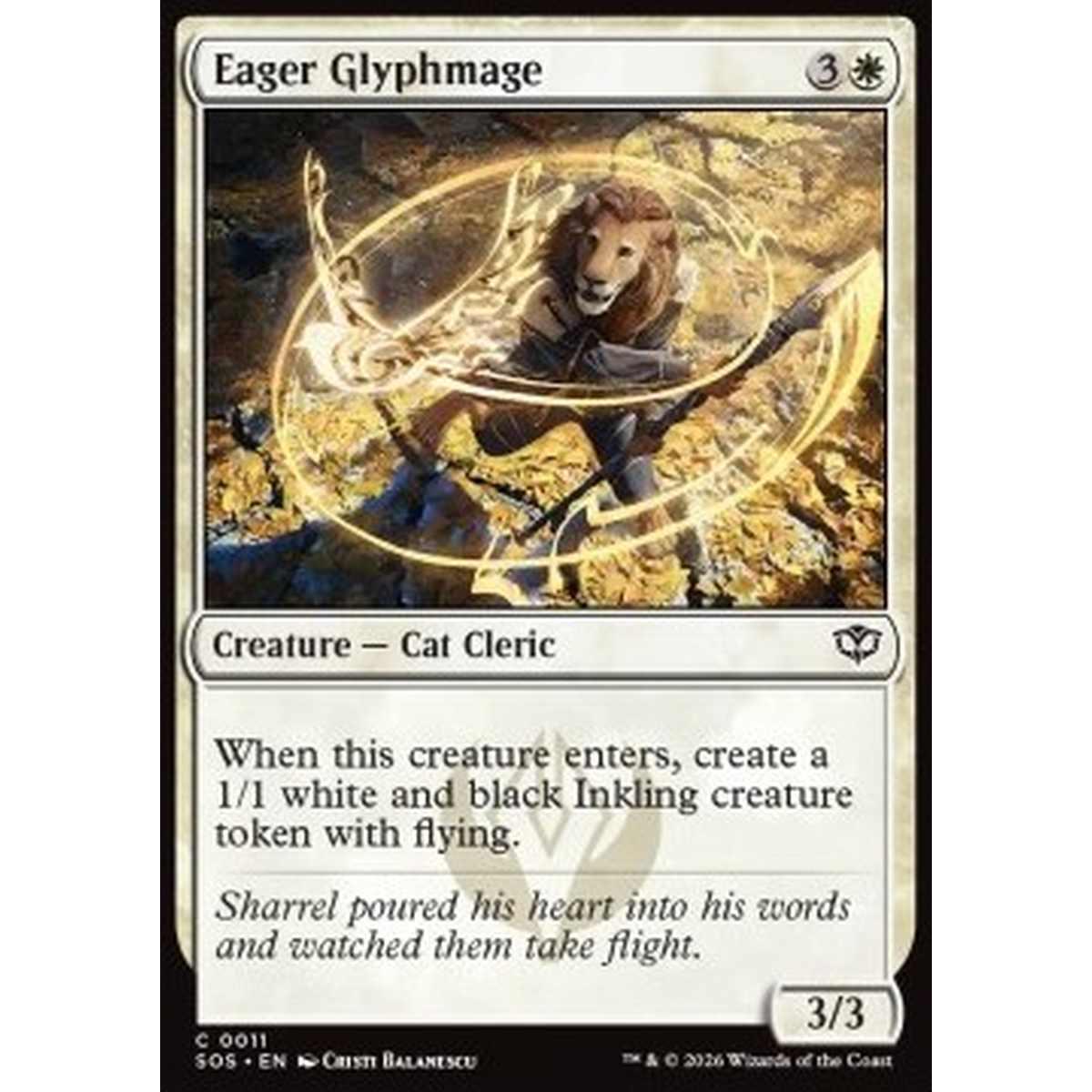 Eager Glyphmage - Eager Glyphmage - [SOS][NM] [Foil]