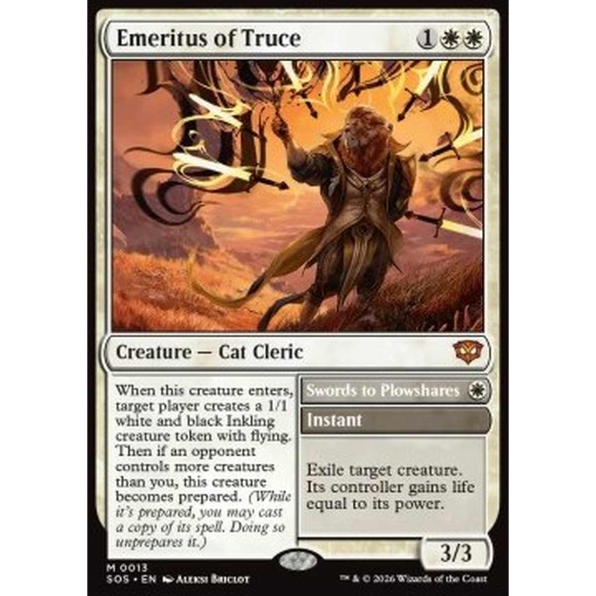 Emeritus of Truce // Swords to Plowshares - Emeritus of Truce // Swords to Plowshares - [SOS][NM] [Foil]